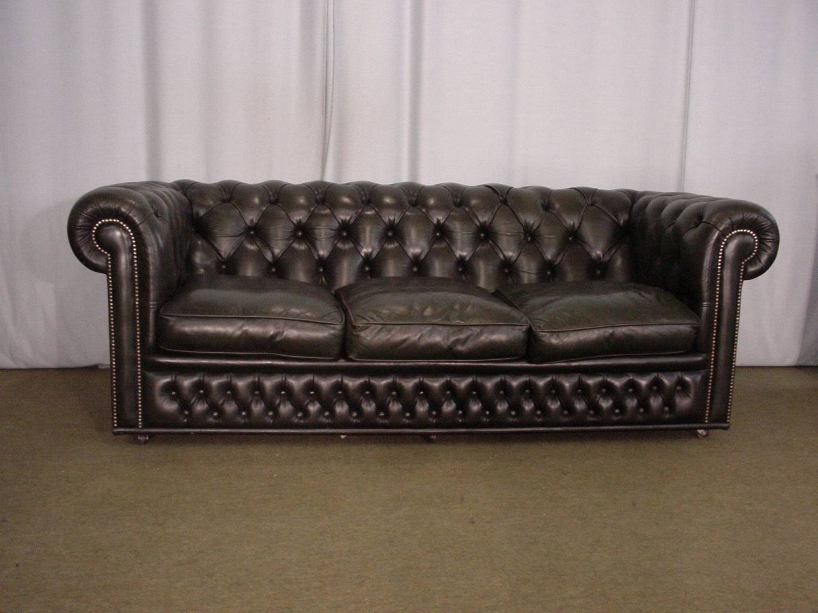 acheter canapé chesterfield cuir vert à Evreux