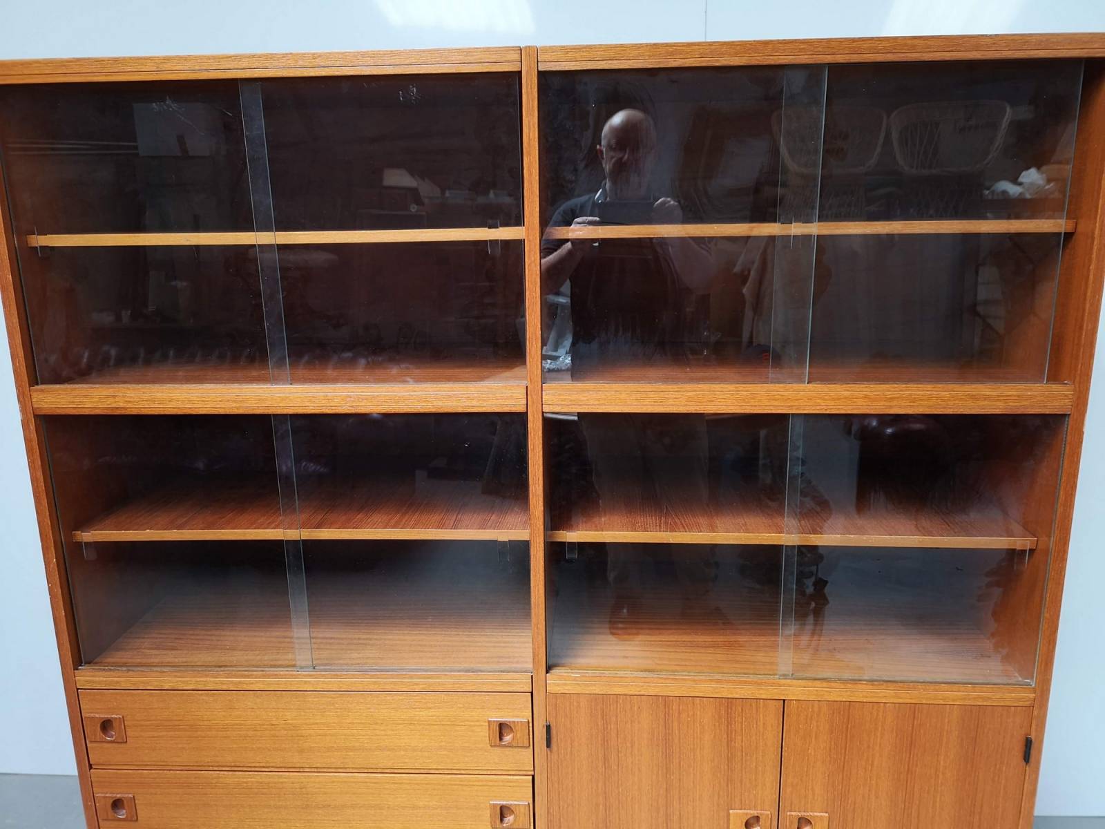 vends bibliothèque occasion bois teck style vintage à Lyon