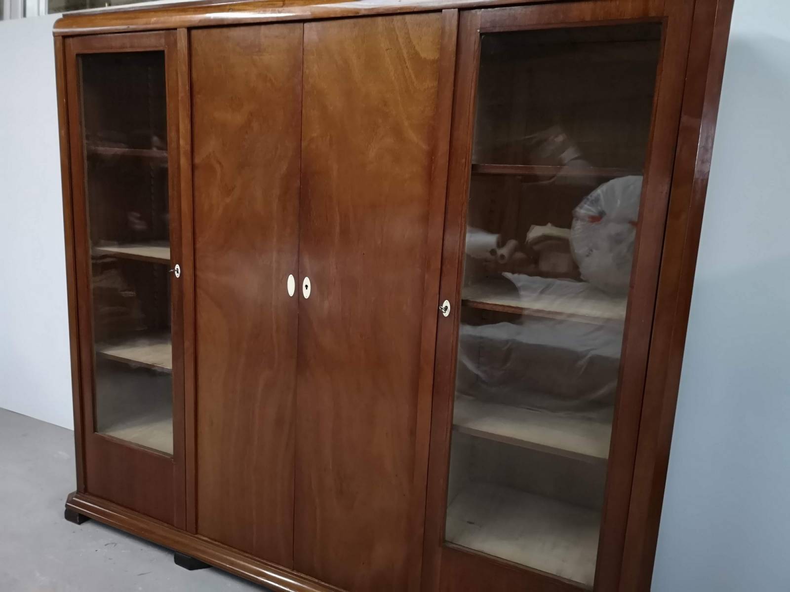 vente en ligne meuble bibliothèque acajou quatre portes proche Paris