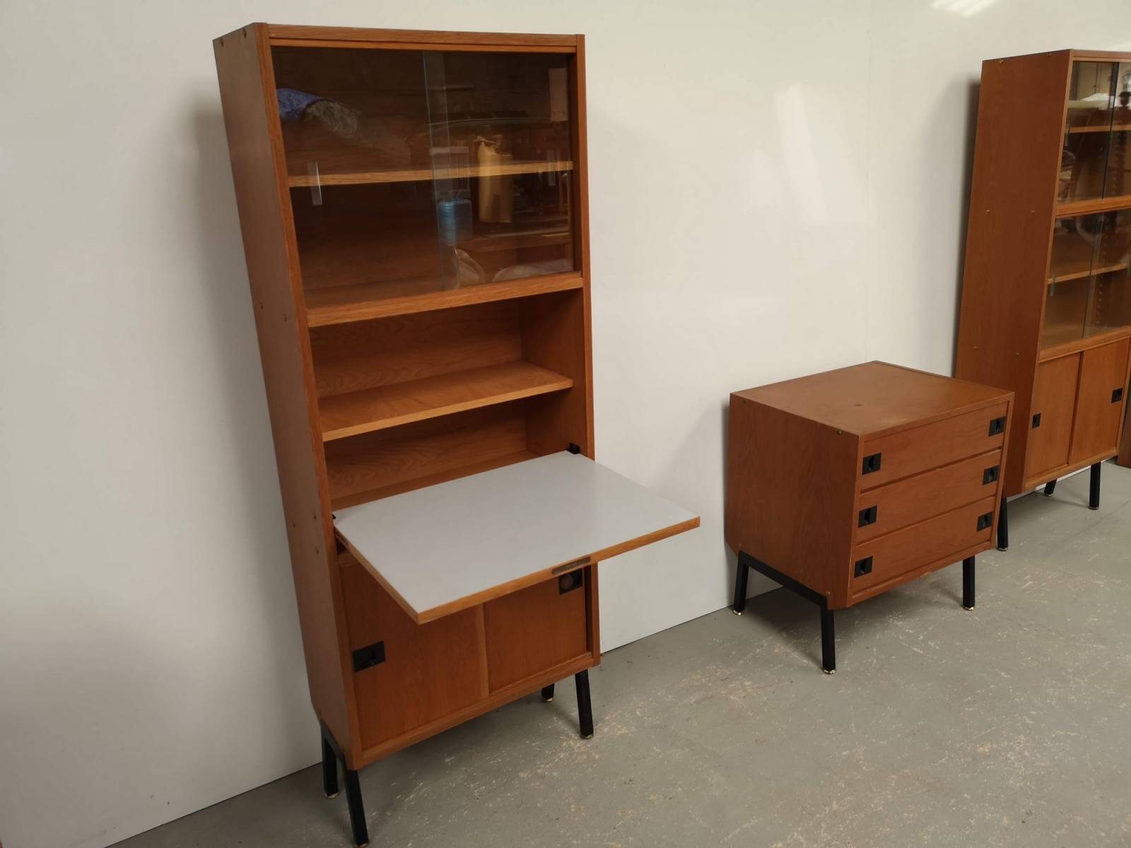 vends secrétaire teck style René Caillette proche Rouen