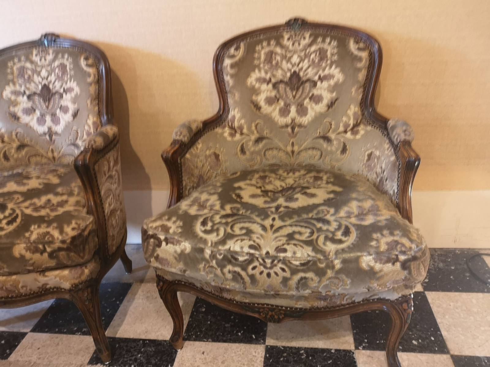 commander paire fauteuils bergères style Louis XV authentiques proche Rouen