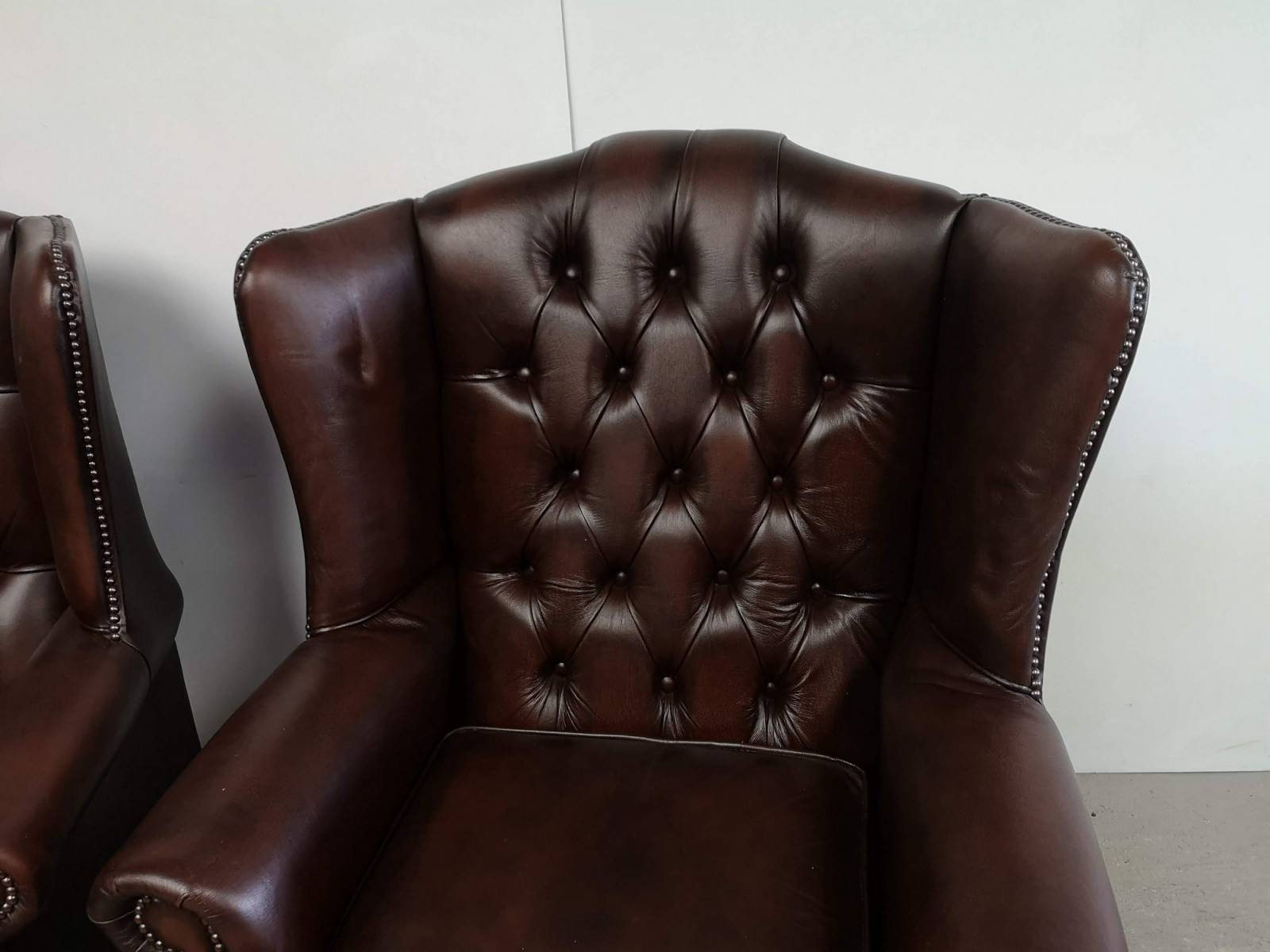 achat fauteuil chesterfield cuir marron authentiques chesterfield proche Nantes