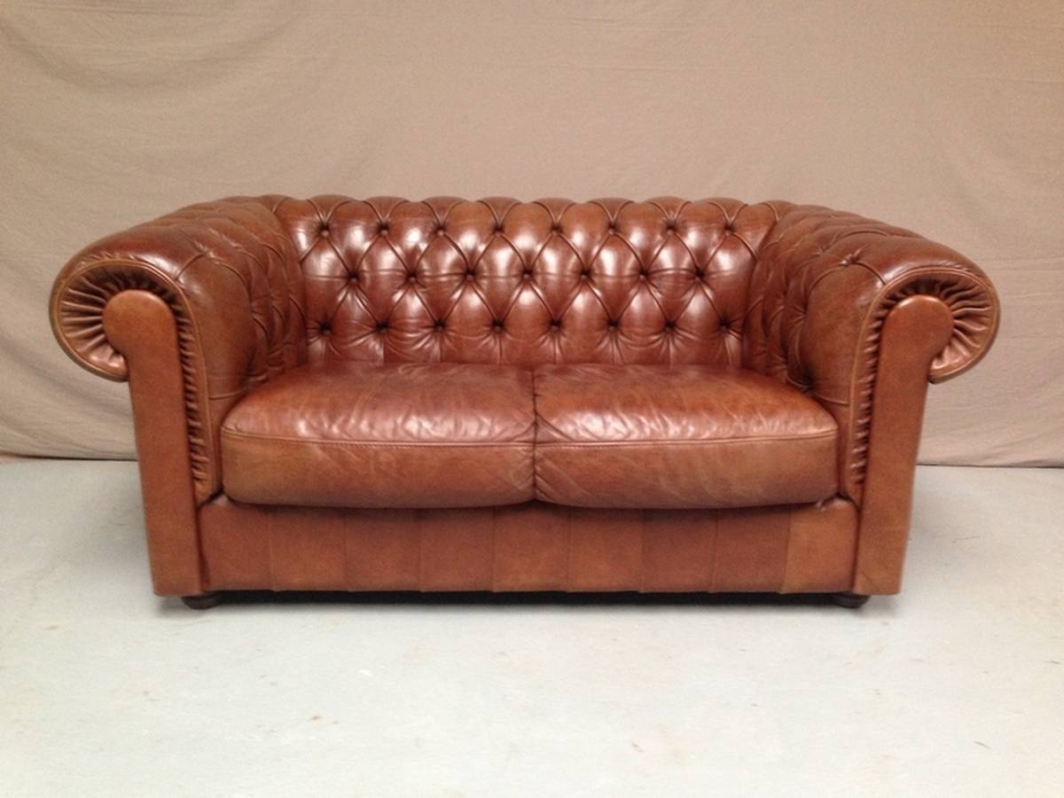 trouver un canapé chesterfield marron vintage en France