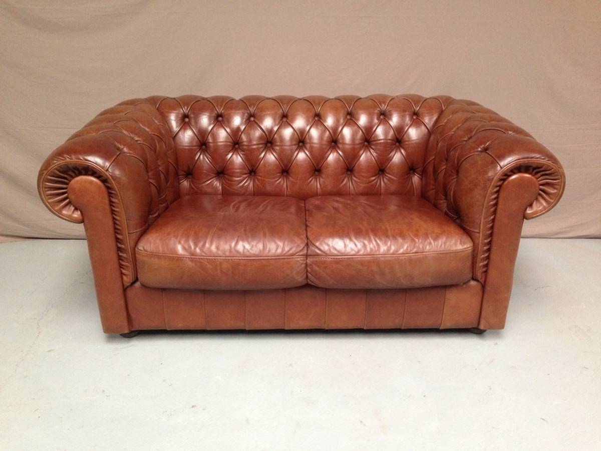 en vente canapé chesterfield marron en France