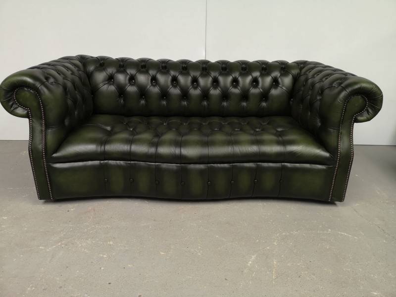 acheter canapé chesterfield cuir vert anglais occasion pas cher à Strasbourg