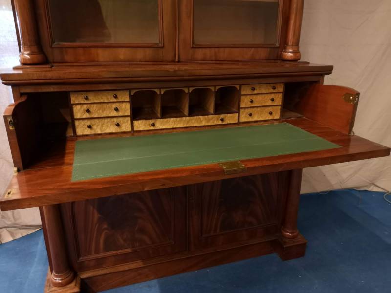 vends meuble bibliothèque ancien acajou authentique proche Paris