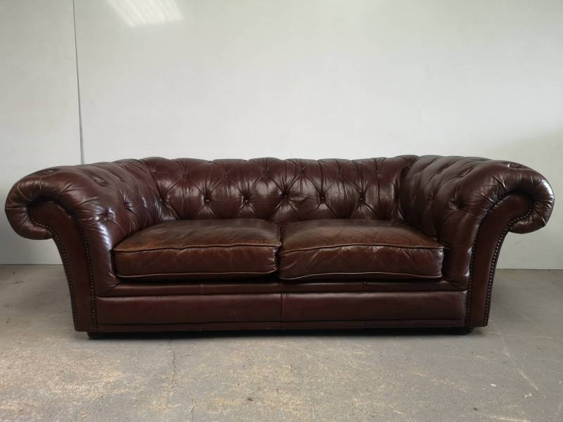 acheter canapé chesterfield cuir marron occasion proche Lyon