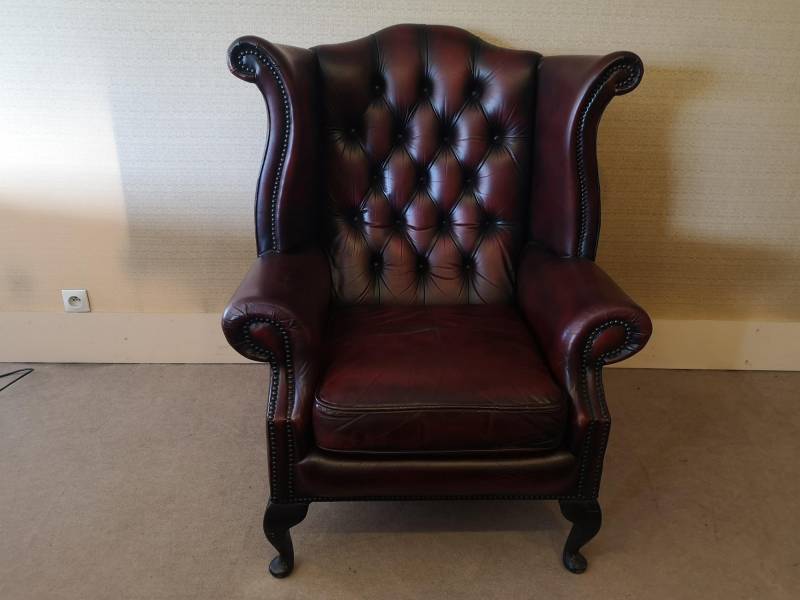 acheter fauteuil chesterfield cuir bordeaux seconde main proche Rouen