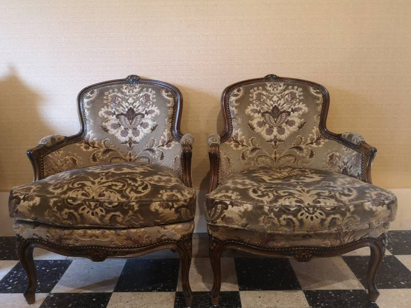 achat fauteuils bergères style Louis XV anciens proche Rouen
