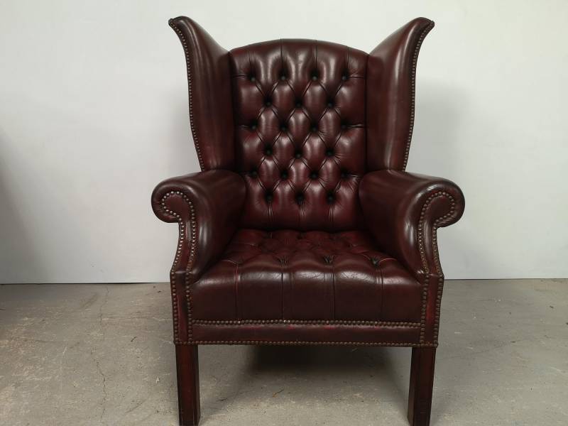 acheter fauteuil chesterfield cuir bordeaux proche Lorient