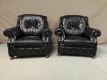 acheter paire fauteuils chesterfield vintage style deco loft à Lyon