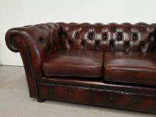 commander canapé chesterfield cuir marron deux places véritable à Paris