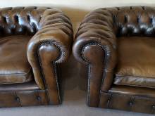 trouver fauteuils chesterfield cuir marron occasion pas chers proche Paris