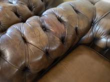 achat fauteuils chesterfield cuir marron authentique proche Paris