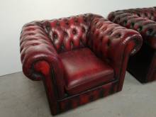 achat fauteuils chesterfield cuir rouge vintage proche Paris