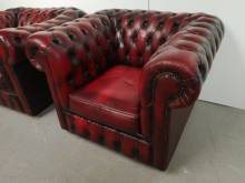 commander en ligne fauteuils chesterfield cuir rouge véritables style déco vintage à Paris