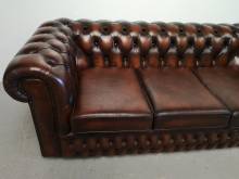 vente en ligne canapé chesterfield cuir marron style ancien anglais proche Paris