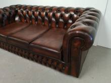 vente canapés chesterfield cuir marron occasion pas chers proche Paris