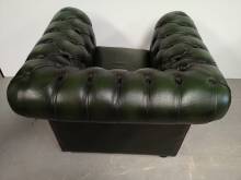 achat fauteuil chesterfield cuir vert authentique proche Paris
