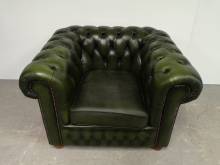 commander fauteuil chesterfield cuir vert anglais occasion à Paris