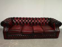 acheter canapé chesterfield cuir bordeaux quatre places proche Paris