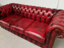 commander en ligne canapé chesterfield cuir rouge trois places seconde main à Nancy