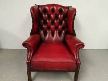 se faire livrer fauteuil bergère chesterfield cuir bordeaux véritable à Paris