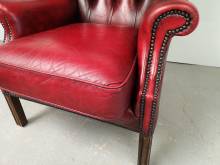 commander fauteuil bergère chesterfield cuir bordeaux deuxième main proche Paris