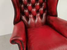 vente fauteuils chesterfield cuir bordeaux style rétro proche Paris