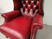 trouver fauteuil chesterfield cuir bordeaux authentique à Paris
