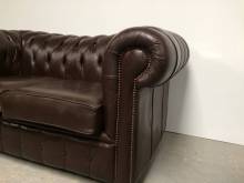 achat canapé chesterfield cuir marron deux places style déco loft à Rennes