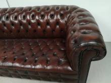 commander en ligne canapé chesterfield cuir marron trois places véritable proche Lille