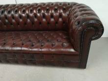 achat canapé chesterfield cuir marron trois places style anglais proche Lille