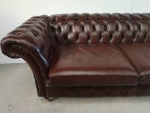 commander canapé chesterfield cuir marron trois places authentique chesterfield proche Paris