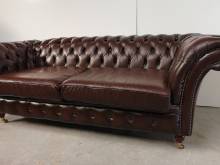 trouver canapé chesterfield cuir marron trois places import direct Angleterre proche Paris