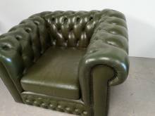 commander fauteuil chesterfield cuir vert anglais seconde main proche Paris