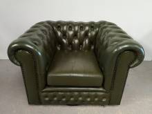 se faire livrer fauteuil chesterfield cuir vert deuxième main proche Paris