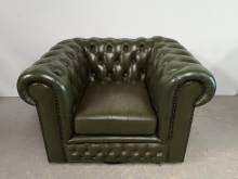 acheter fauteuil chesterfield anglais cuir vert proche Paris