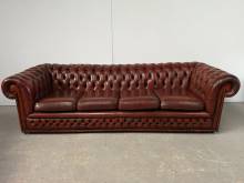 acheter canapé chesterfield cuir marron quatre places style déco industrielle proche Paris