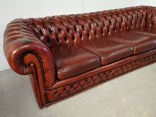 trouver canapé chesterfield cuir marron quatre places deuxième main proche Paris