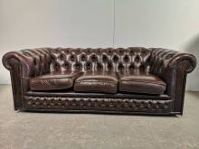 acheter canapé chesterfield cuir marron trois places style déco loft proche Lyon