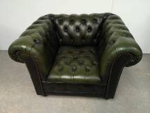 vente fauteuils chesterfield cuir vert occasion pas chers proche Paris