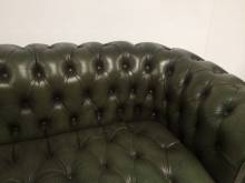 se faire livrer canapé chesterfield cuir vert trois places deuxième main à Paris