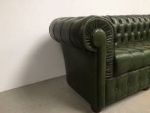 vente canapes chesterfield cuir vert quatre places style déco industrielle proche Paris