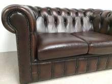 vente canapés chesterfield cuir marron deux places meilleur prix proche Paris