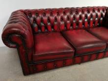 vente canapé chesterfield cuir rouge trois places seconde main à Marseille