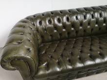 commander canapés chesterfield cuir vert vintage haut de gamme en France