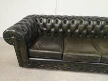 vente en ligne canapé chesterfield cuir vert trois places occasion pas cher proche Paris