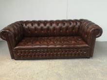 acheter canapé chesterfield cuir marron trois places seconde main proche Lyon