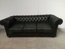 achat canapé chesterfield cuir vert trois places authentique chesterfield proche Orléans